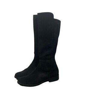 Lands' End Womens Tall Black Suede riding boots  Knee-High Boots 8.5 neutral